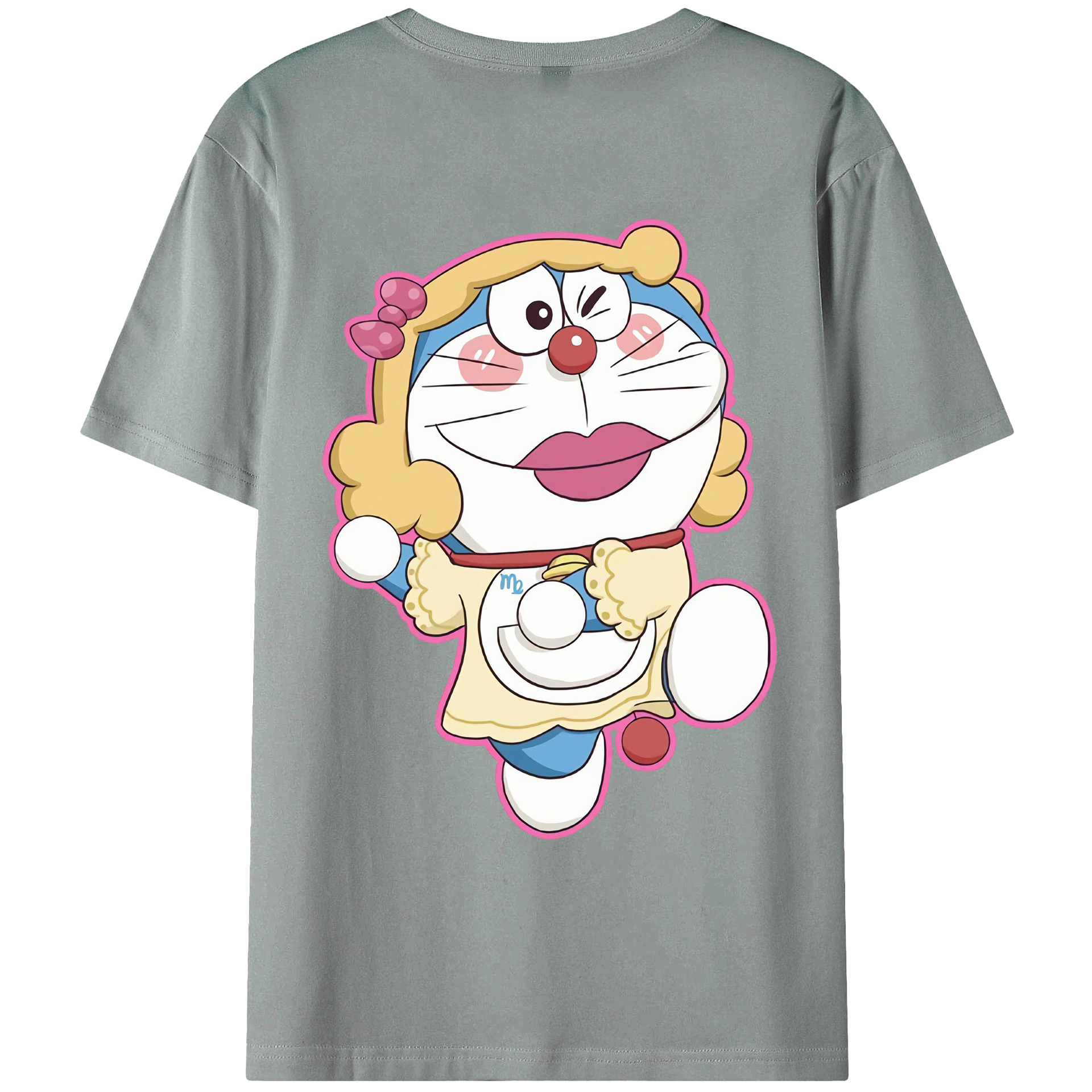 （画像用） ドラえもん Doraemon 綿100％ メンズ半袖Tシャツ（バックプリント） 通気性
